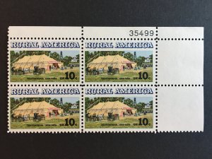 Scott # 1505 Rural America Chautauqua Tent, MNH Plate Block of 4