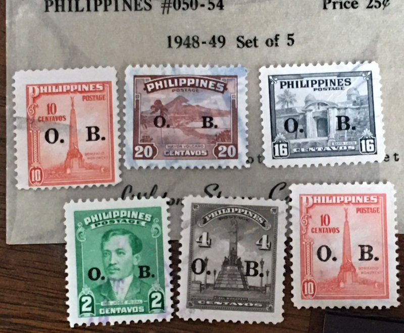 Antique Philippines Postage Stamps with Envelopes & Showguard Mounts Cool Nice!!