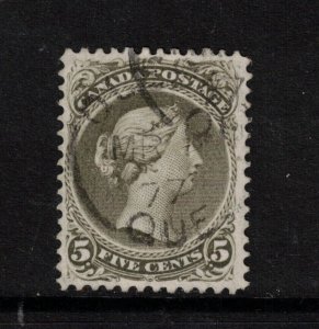 Canada #26 Very Fine Used With Ideal MR 1 1877 Quebec CDS Cancel