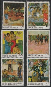 1967 Cook Islands - Sc 221-6 - MNH VF - 6 single - Gauguin paintings