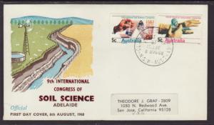 Australia 440-441 Soil Science 1968 Label FDC