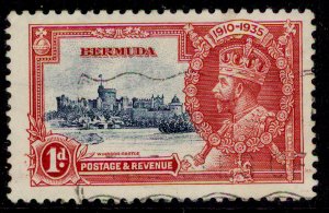 BERMUDA GV SG94, 1d deep blue & scarlet, FINE USED.