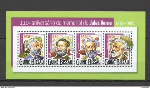 2015 Guinea-Bissau Art Writers Jules Verne 1Kb ** Stamps St948