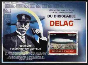 Togo 2010 Centenary of First Commercial Flight of Airship...