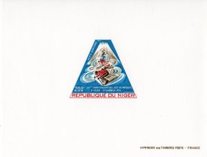 Niger 1974 Sc#C227 WINTER OLYMPIC GAMES ANNIVERSARY DELUXE S/S IMPERFORATED MNH