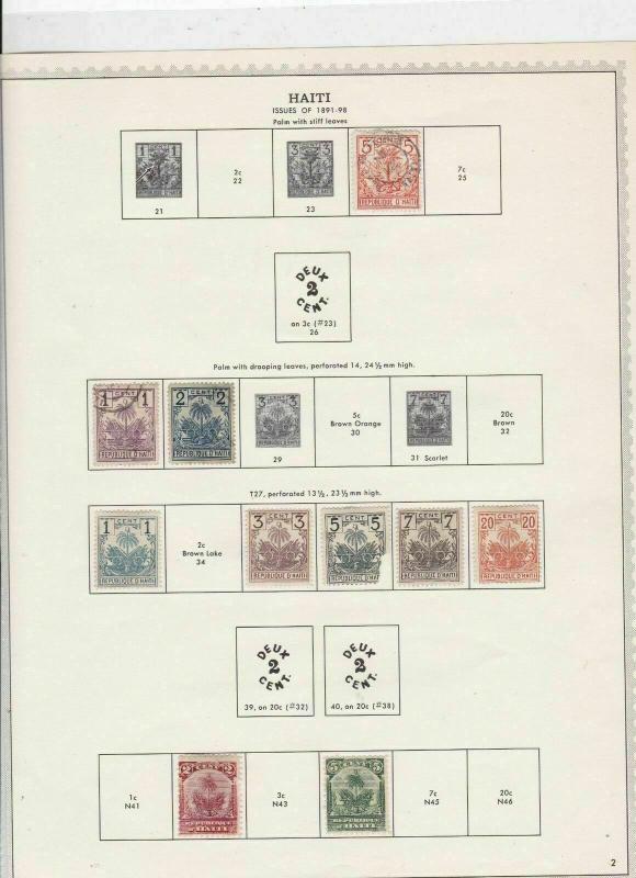 Haiti 1891-98 Stamps on page Ref 15569