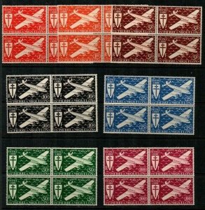 St. Pierre and Miquelon Scott C1-7 Mint NH blocks [TE1979]