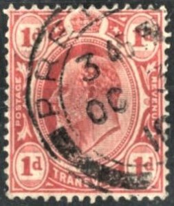 TRANSVAAL #282 - USED - 1905 - TRANS017