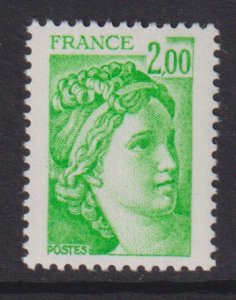 France  #1575  MNH  1978   Sabine  2fr