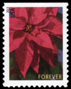 2013 46c Poinsettia, America's Christmas Flower Scott 4816 Mint F/VF NH