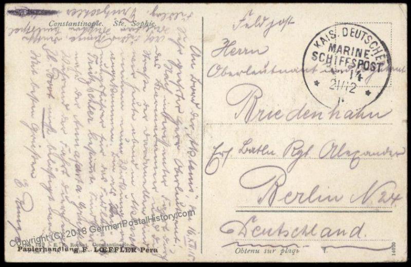 Germany Offices Turkey Navy MSP14 Akdemis Marineschiffspost Feldpost Cover 63918