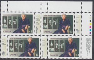 Canada - #1509a Jeanne Sauve Plate Block - MNH