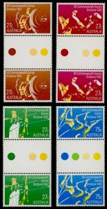 Australia 842-5 Gutter Pairs MNH Commonwealth Games, Sports