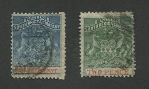 RHODESIA #1, 2 USED