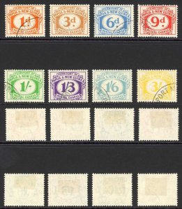 Papua New Guinea SGD7/14 1960 Set of 8 Post Dues Used