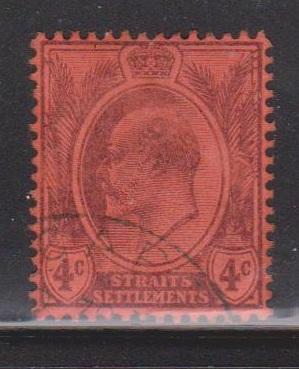 STRAITS SETTLEMENTS Scott # 95 Used - KEVII Definitive