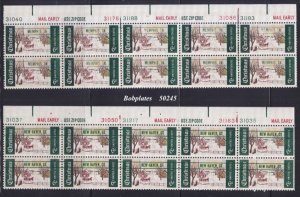 BOBPLATES #1384a Winter Scene Set of 4 Precancel Top Plate Blocks of 10 VF NH