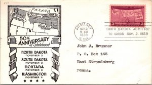 FDC 1939 - SC #858 - Bismarck, N. Dak - F59441