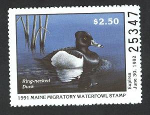 #8, Maine State Duck stamp, SCV $8