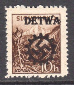 CZECHOSLOVAKIA DETWA LOCAL FELDPOST OVERPRINT OG NH U/M F'VF BEAUTIFUL GUM