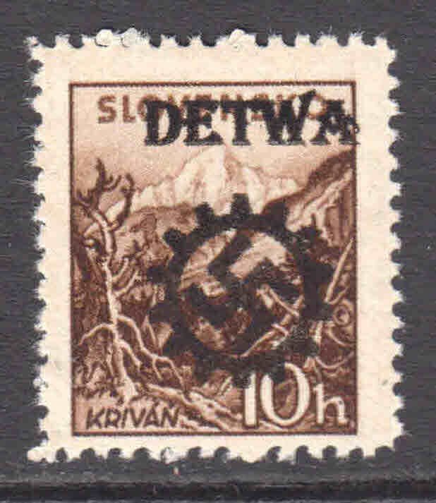 CZECHOSLOVAKIA DETWA LOCAL FELDPOST OVERPRINT OG NH U/M F'VF BEAUTIFUL GUM