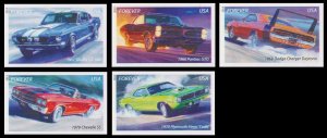 US 4743b-4747b Muscle Cars imperf NDC set (5 stamps) MNH 2013