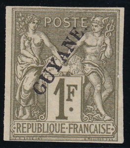 French Guiana 1892 SC 17 NGAI Signed 