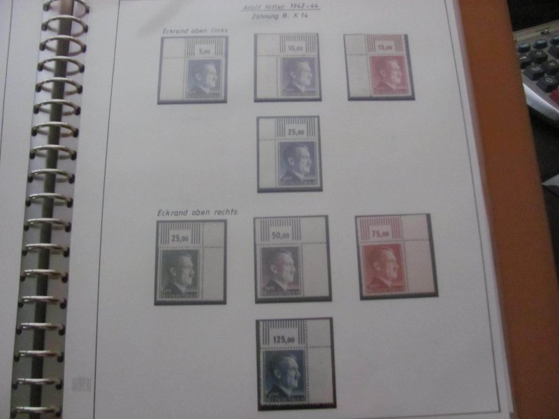 Germany 1941-44 MNH HITLER ALBUM ALMOST EVERY POSSIBILITY UNIQUE 63 PICTURE(118)