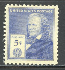 United States Scott 892 MNHOG - 1940 5c Elias Howe - SCV $1.10