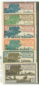 New Caledonia #217-222 Unused