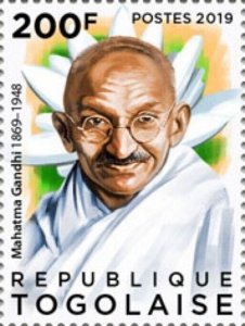 Togo - 2019 Indian Leader Mahatma Gandhi - Stamp - TG190512a