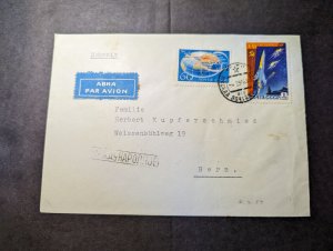 1959 USSR Russia Airmail Cover Moscow to Bern Switzerland Herbert Kupferschmied