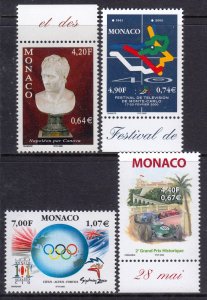 Monaco 2000 Mint MNH Accumulation SC 2147,2148,2156,2158