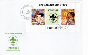Niger 1996 Sc 867-8 souvenir sheet FDC