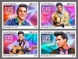 Guinea-Bissau - 2020 Performer Elvis Presley - 4 Stamp Set - GB200110c