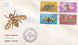 SA13 Turkey 1981 Useful Insects FDC