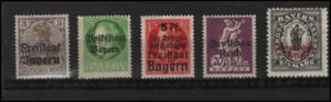 German States Bavaria SC# 137-177-B2-259-270 used VF