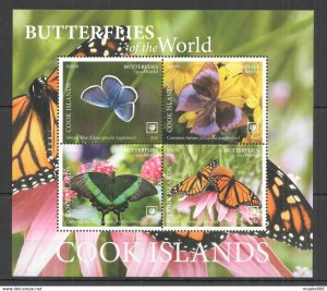 2020 Cook Islands Butterflies !!! Sale Flora & Fauna Kb ** Nw699