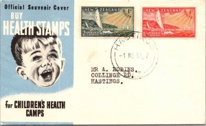 FDC New Zealand 1951 - Health Stamps - Hastings  - P1758