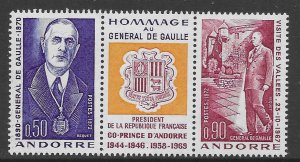 Andorra 217-18  1972  set 2 w/label  VF NH
