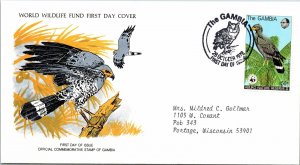 1978 Gambia - World Wildlife Fund FDC - Harrier Hawk on Cachet - F11298