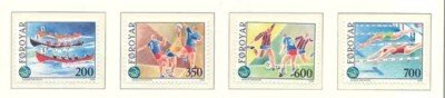 Faroe Islands Sc 193-6 1989 Island Games stamp set mint NH