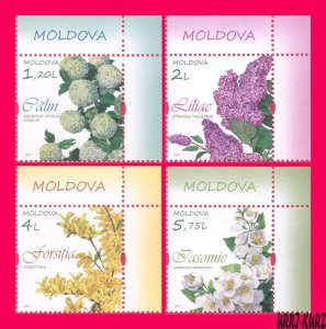 MOLDOVA 2019 Nature Flora Plants Flowers on Trees & Shrubs 4v Sc1023-1026 MNH