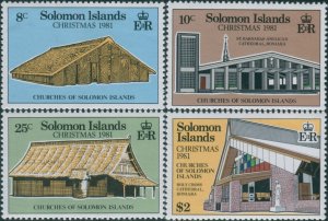 Solomon Islands 1981 SG452-455 Christmas Churches set MNH