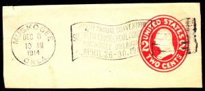 US cancel - Slogan -Muskogee OK - Sixth Annual ...: : - 1914 - scarce strike