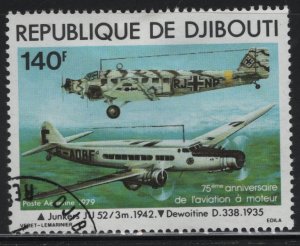 Djibouti C124 Junkers JU-52 and Dewoitine D338 1979