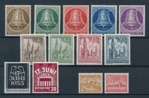 West Germany Berlin 1953 Complete Year Set  MNH