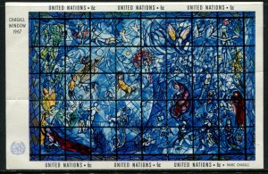 179 UN NY 36c Chagall Window mini pane,  MNH