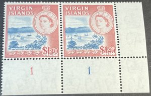 BRITISH VIRGIN ISLANDS # 157-MINT/HINGED---PLATE # PAIR---1964