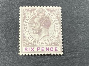 GIBRALTAR # 82a-MINT/HINGED*(SLIGHT TONING)*-SINGLE-GRAY-LILAC & RED VIOLET-1923